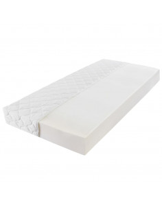 Letto con Materasso Nero in Metallo 180x200 cm