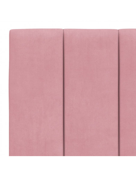 Letto con Materasso Rosa 180x200 cm in Velluto