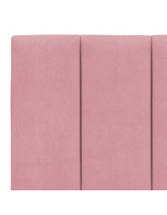 Letto con Materasso Rosa 200x200 cm in Velluto