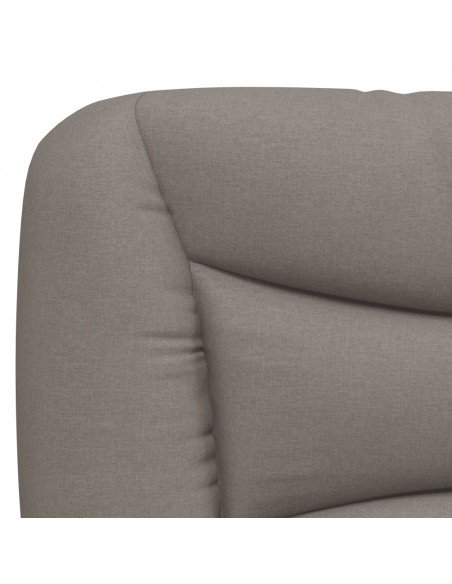 Letto con Materasso Tortora 120x200 cm in Tessuto