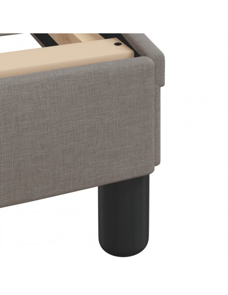 Letto con Materasso Tortora 140x190 cm in Tessuto