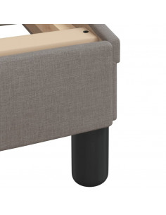 Letto con Materasso Tortora 90x190 cm in Tessuto