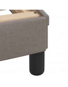 Letto con Materasso Tortora 90x200 cm in Tessuto