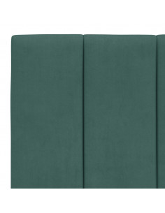 Letto con Materasso Verde Scuro 100x200 cm in Velluto
