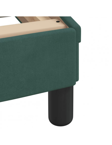 Letto con Materasso Verde Scuro 90x190 cm in Velluto