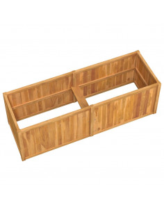 Letto da Giardino Rialzato 150x50x50 cm Legno Massello di Teak