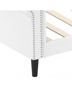 Letto da Giorno Bianco 100x200 cm in Similpelle