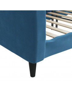 Letto da Giorno Blu 100x200 cm in Velluto