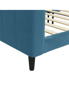 Letto da Giorno Blu 100x200 cm in Velluto