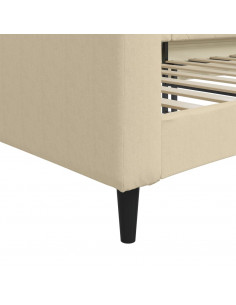 Letto da Giorno Crema 80x200 cm in Tessuto