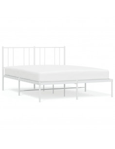 Giroletto con Testiera Metallo Bianco 120x190 cm 2