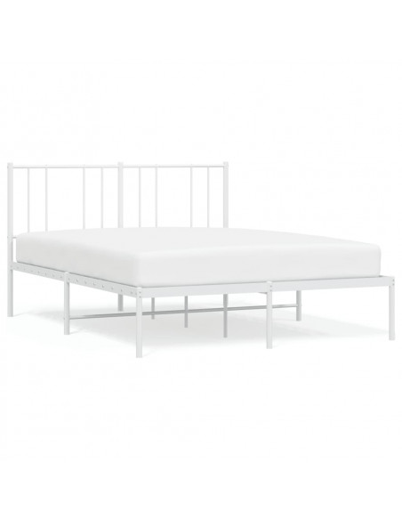 Giroletto con Testiera Metallo Bianco 120x190 cm