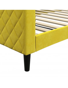 Letto da Giorno Giallo 100x200 cm in Velluto