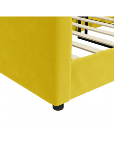 Letto da Giorno Giallo 80x200 cm in Velluto
