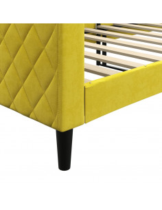 Letto da Giorno Giallo 80x200 cm in Velluto