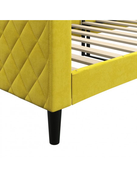 Letto da Giorno Giallo 80x200 cm in Velluto