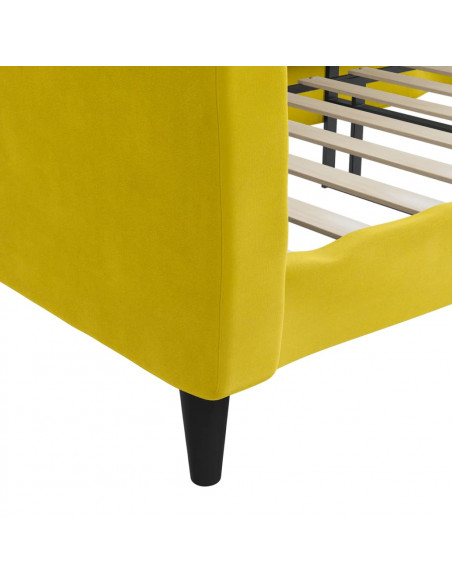 Letto da Giorno Giallo 80x200 cm in Velluto