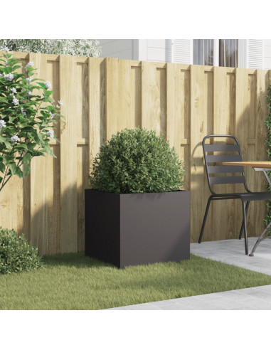 Fioriera Nera 49x47x46 cm in Acciaio Laminato a Freddo