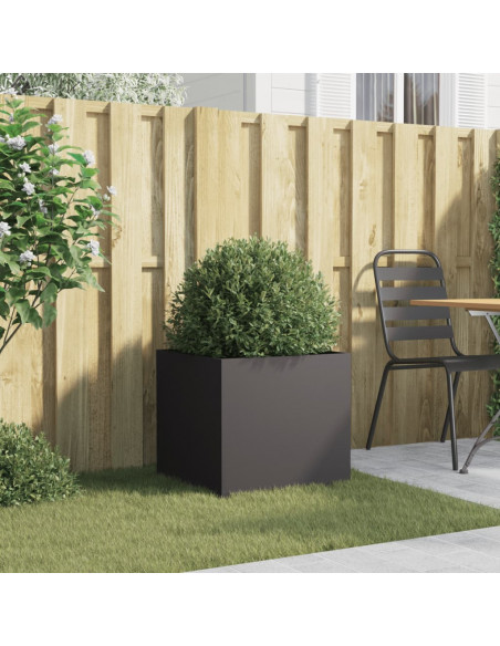 Fioriera Nera 49x47x46 cm in Acciaio Laminato a Freddo