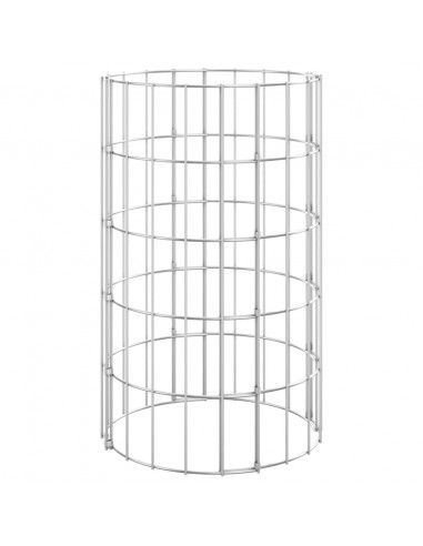 Fioriere Gabbione Circolare 3 pz in Acciaio Zincato Ø30x50 cm