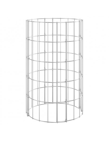 Fioriere Gabbione Circolare 3 pz in Acciaio Zincato Ø30x50 cm
