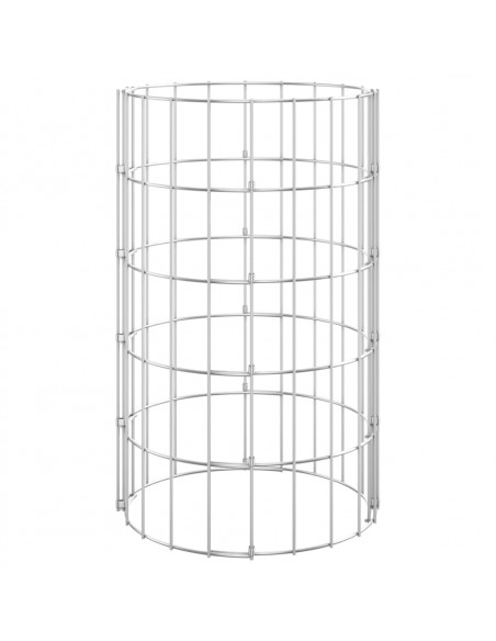 Fioriere Gabbione Circolare 3 pz in Acciaio Zincato Ø30x50 cm