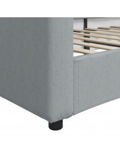 Letto da Giorno Grigio Chiaro 80x200 cm in Tessuto