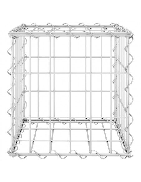 Gabbione Letto Rialzato a Cubo in Filo di Acciaio 30x30x30 cm
