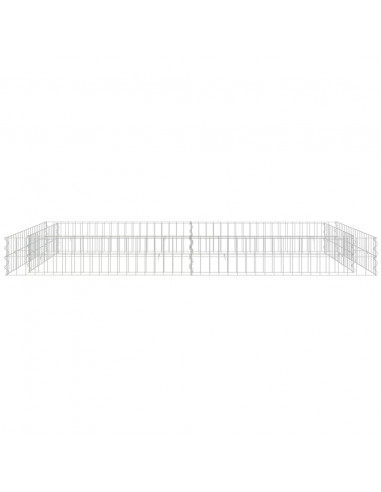 Gabbione Letto Rialzato in Acciaio Zincato 200x100x20 cm