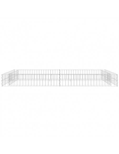 Gabbione Letto Rialzato in Acciaio Zincato 200x100x20 cm