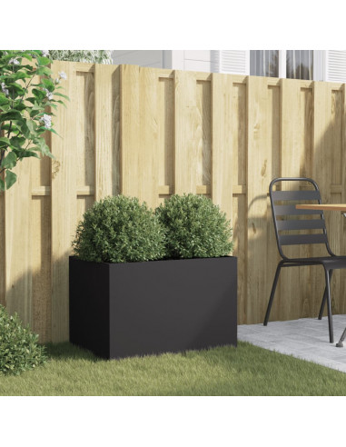 Fioriera Nera 62x40x39 cm in Acciaio Laminato a Freddo