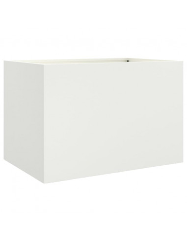 Fioriera Bianca 62x40x39 cm in Acciaio Laminato a Freddo