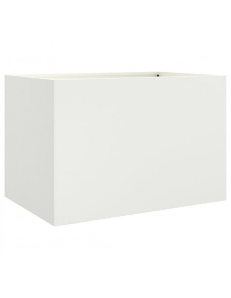Fioriera Bianca 62x40x39 cm in Acciaio Laminato a Freddo