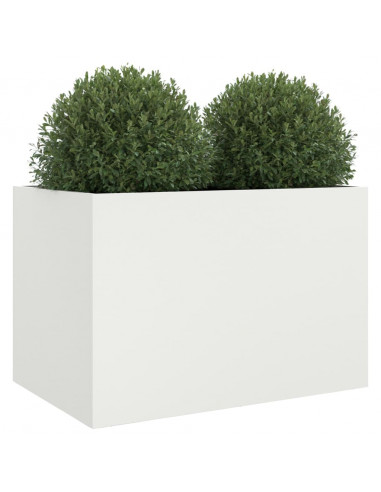 Fioriera Bianca 62x40x39 cm in Acciaio Laminato a Freddo