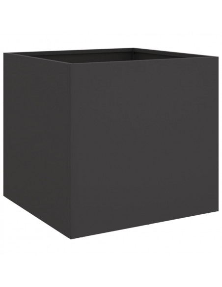 Fioriere 2 pz Nere 42x40x39 cm in Acciaio Laminato a Freddo