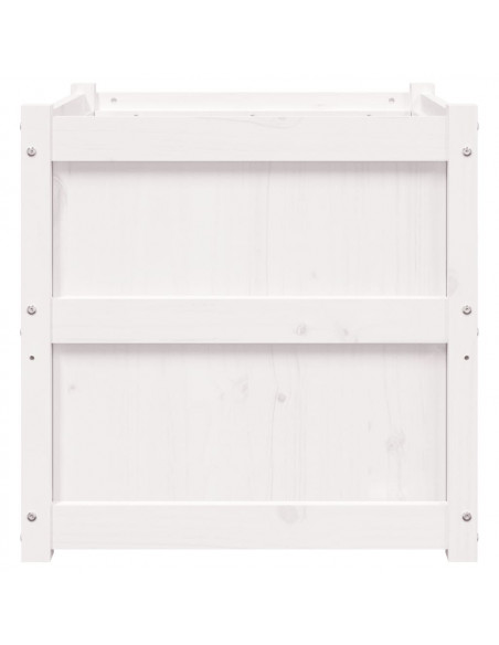 Fioriera da Giardino Bianca 60x60x60 cm Legno Massello di Pino