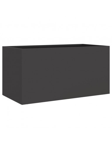 Fioriera Nera 62x30x29 cm in Acciaio Laminato a Freddo