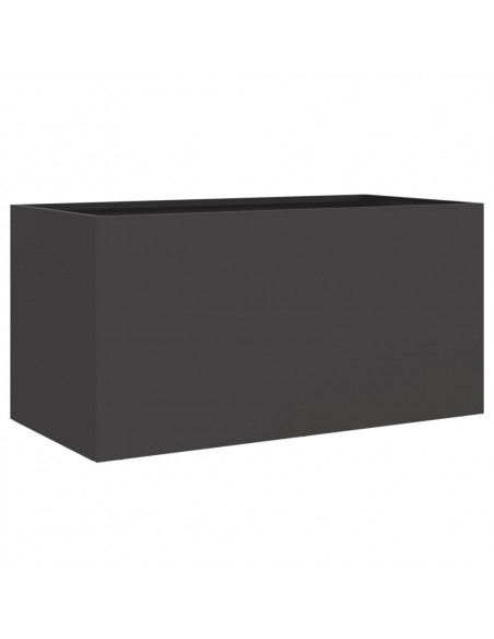 Fioriera Nera 62x30x29 cm in Acciaio Laminato a Freddo