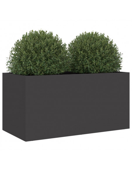 Fioriera Nera 62x30x29 cm in Acciaio Laminato a Freddo