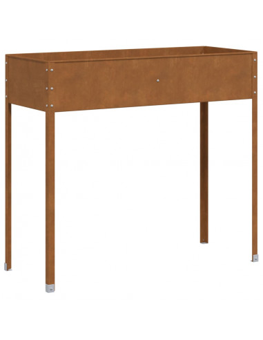 Fioriera da Giardino 100,5x40,5x90 cm in Acciaio Corten