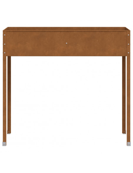 Fioriera da Giardino 100,5x40,5x90 cm in Acciaio Corten