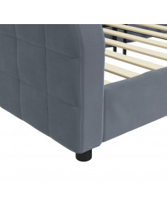 Letto da Giorno Grigio Scuro 100x200 cm in Velluto