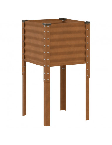 Fioriera da Giardino 45x45x88 cm in Acciaio Corten