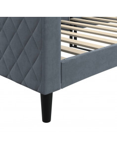 Letto da Giorno Grigio Scuro 80x200 cm in Velluto