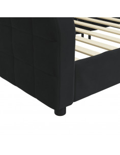 Letto da Giorno Nero 80x200 cm in Velluto