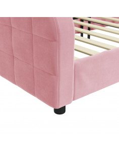 Letto da Giorno Rosa 80x200 cm in Velluto