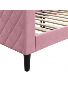 Letto da Giorno Rosa 80x200 cm in Velluto