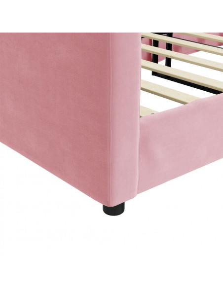 Letto da Giorno Rosa 80x200 cm in Velluto