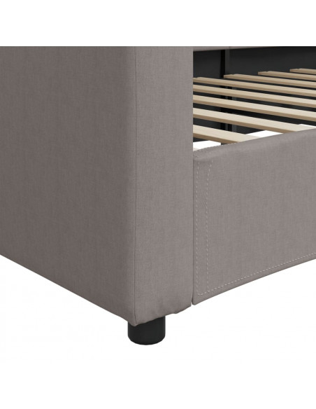 Letto da Giorno Tortora 100x200 cm in Tessuto