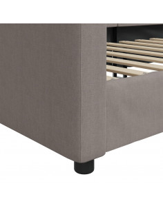 Letto da Giorno Tortora 100x200 cm in Tessuto